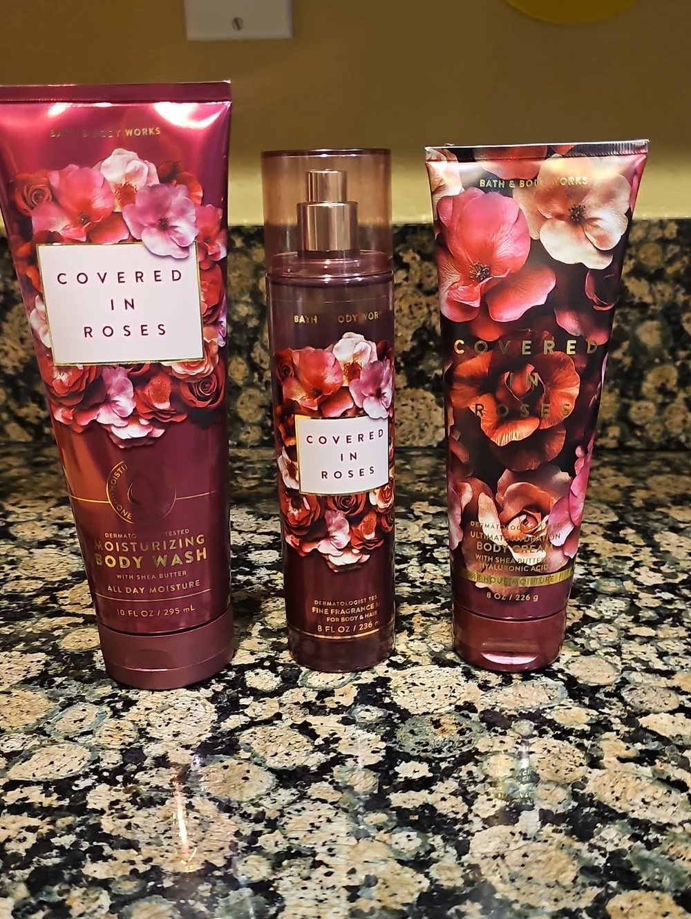 Bath & Body Works Covered in Roses Body Care Bundle